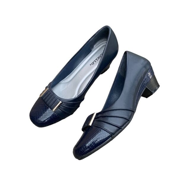 Marbella Megan Black Slip on Pumps Heels Bow Detail Comfort Women’s size 6.5 - Picture 2 of 11